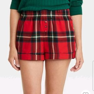 NWT Plaid Flannel Pajama Shorts - Stars Above